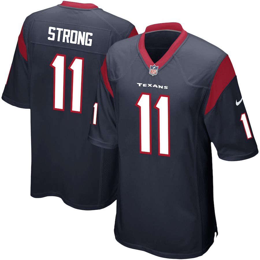 Men Houston Texans #11 Jaelen Strong Nike Navy Game NFL Jersey->houston texans->NFL Jersey